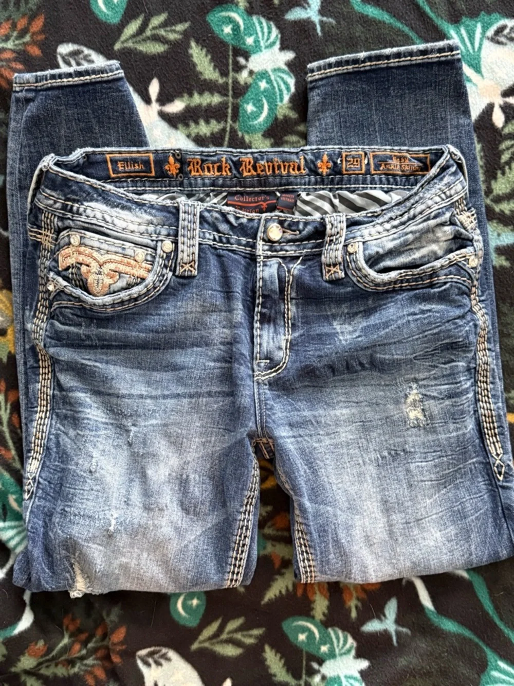 Rock revival Easy Ankle Skinny Jeans Size 29 - Picture 2 of 8